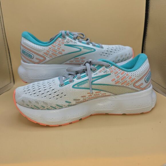 Brooks Glycerin 20 Womens Size: 8.5 B Oyster Latigo Bay Coral Neutral Running - Picture 3 of 9